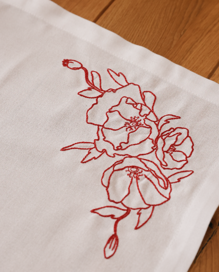 Fine Bloom Napkin Set White