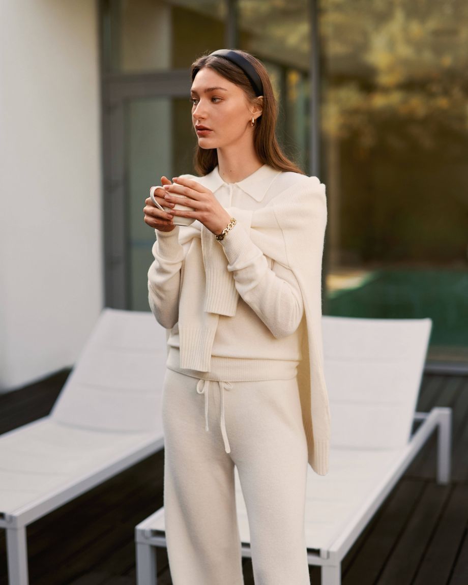 Milk knitted pants with cashmere addition KATSURINA + JUL