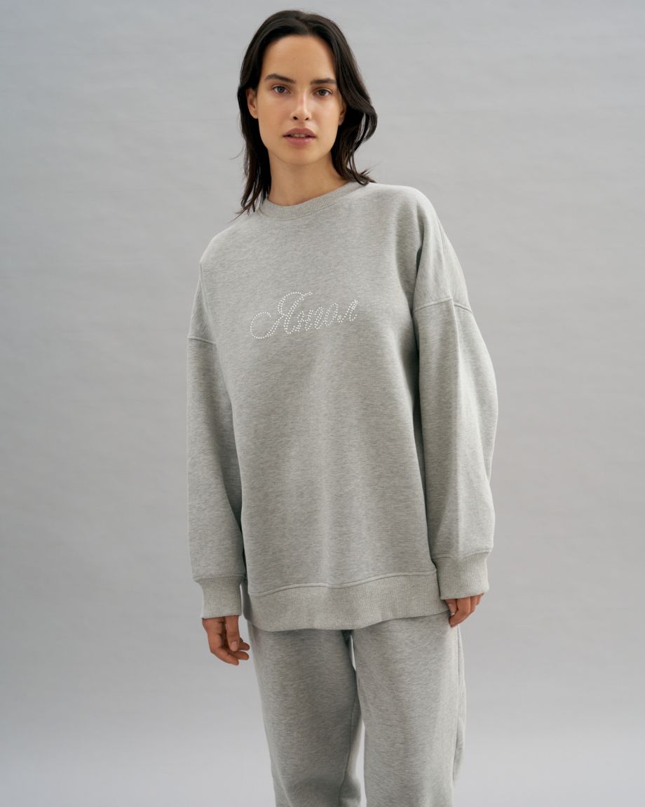 Grey melange warm sweatshirt "Yangol"