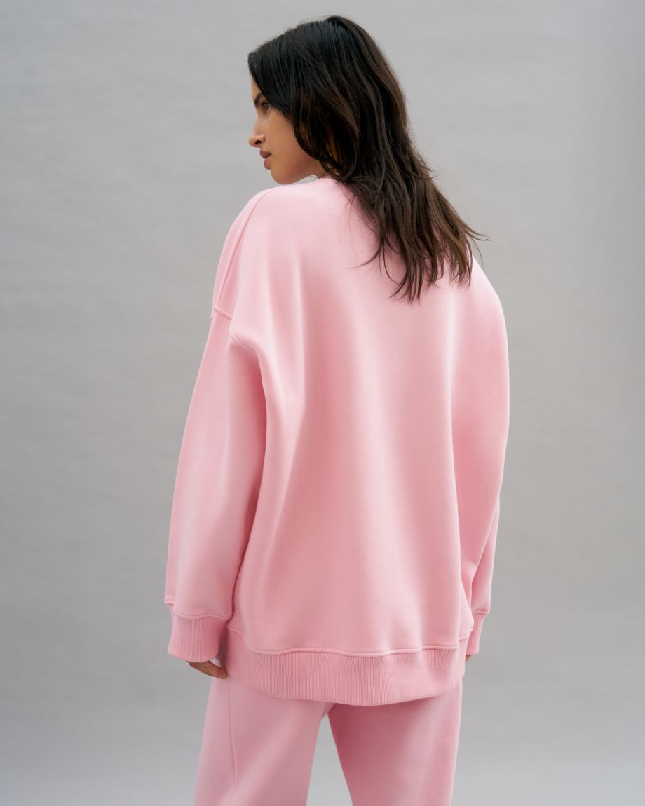Pink melange warm sweatshirt