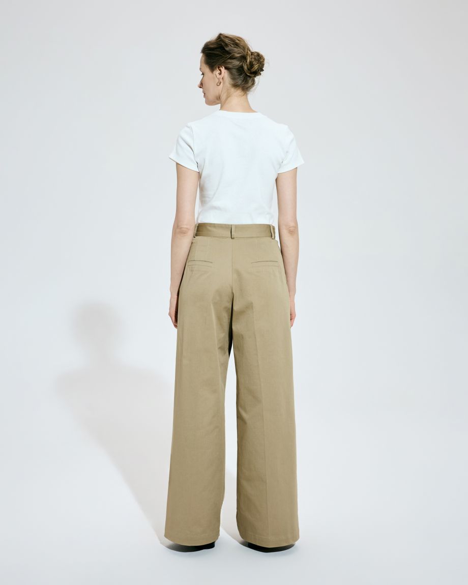 Wide beige pants