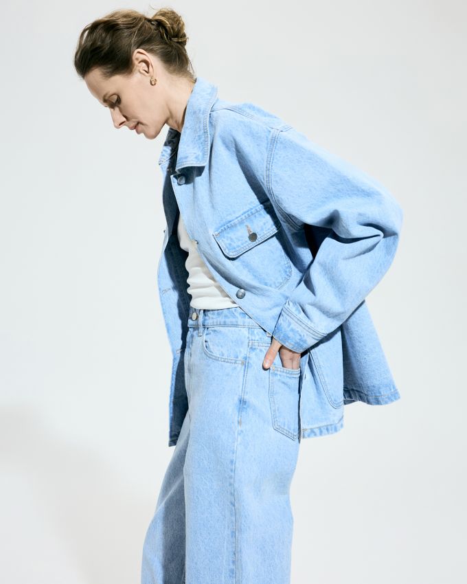 Denim oversize jacket blue