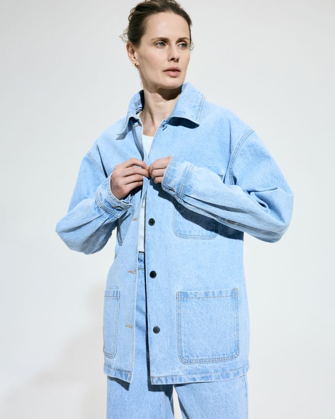 Denim oversize jacket blue