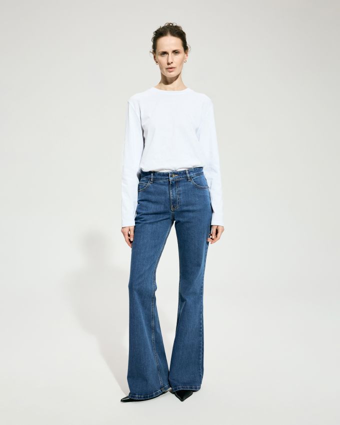 Blue flare jeans