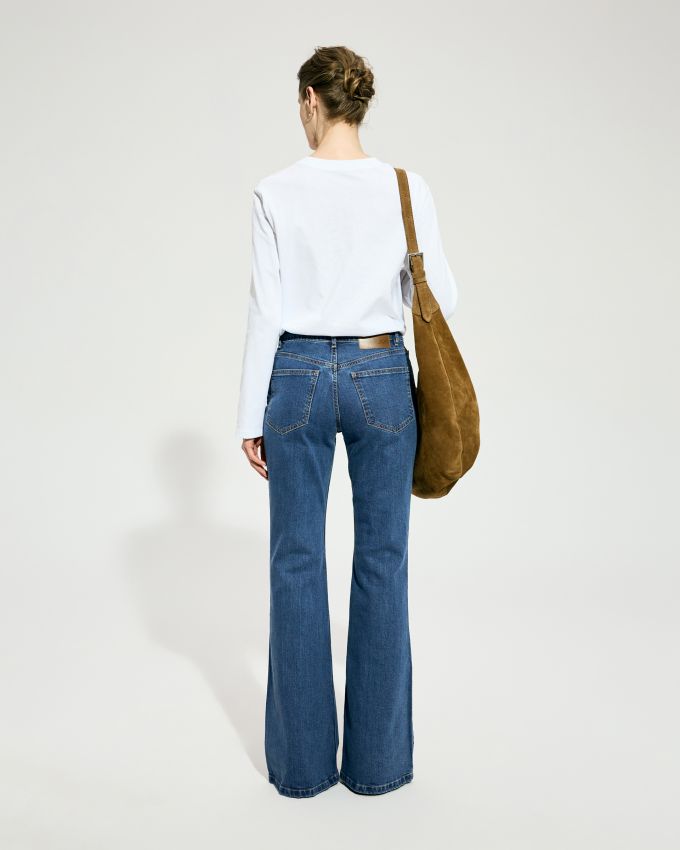 Blue flare jeans