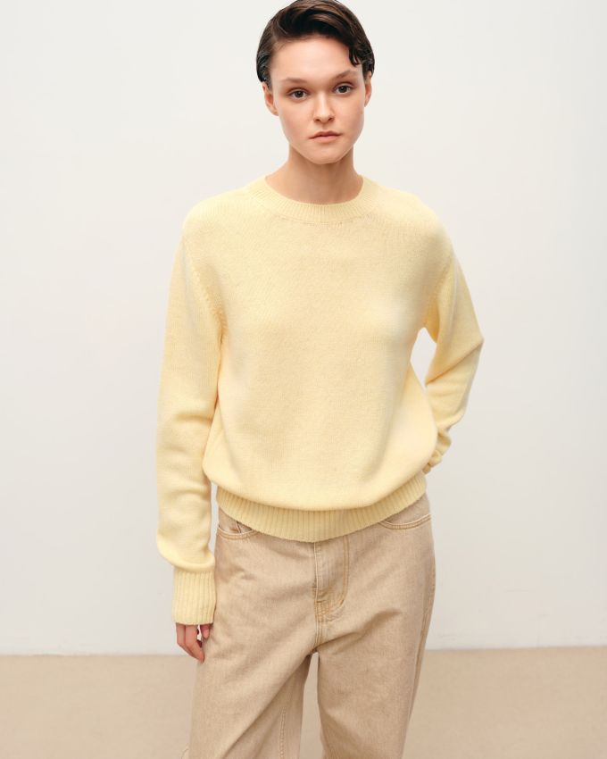 Yellow sweater 30% cashmere