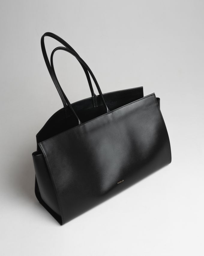 Black large Carolyn Tote Bag