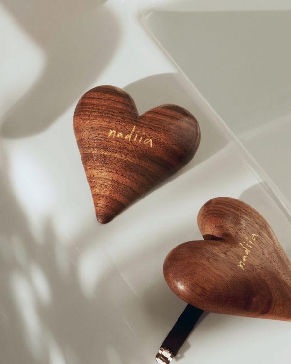 Wooden Barette Heart